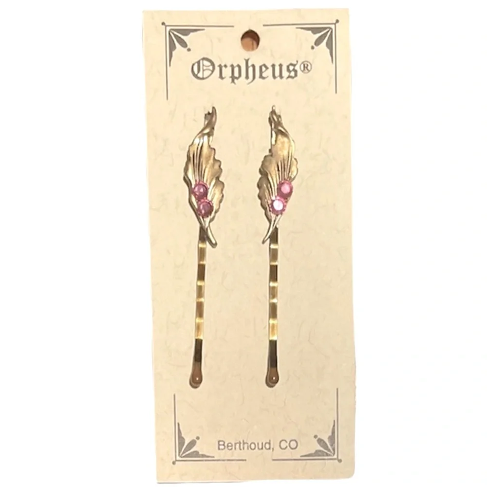 Hair Clip Feather Bobby Pin Reproduction Romantic Vintage Style Hair Jewelry